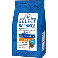 【取寄せ】セレクトバランス アダルト チキン 中粒 1才以上の成犬用 3kg