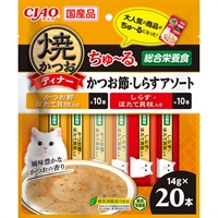 チャオ 焼かつおディナーちゅ～る かつお節・しらすアソート 14g×20本 ［ちゅーる］