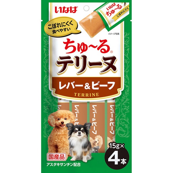 いなば ちゅ～るテリーヌ レバー＆ビーフ 15g×4本 ［ちゅーる］
