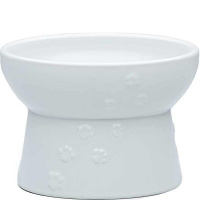 猫用 脚付フードボウル 日本製 ホワイト