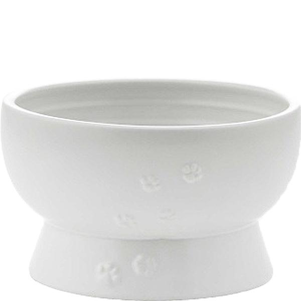 猫用 脚付ウォーターボウル 日本製 ホワイト