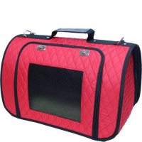 ネコちゃん用キルティングキャリー レッド