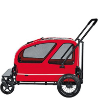 【送料無料】【正規品】エアバギー ～ドッグカート キャリッジ+ルーフ ベリーレッド ［Air Buggy for Dog～CARRIAGE］