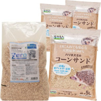 【セット販売】CASA ハリネズミのコーンサンド 5L×3コ+Zero ビーチウッドフレーク 10L