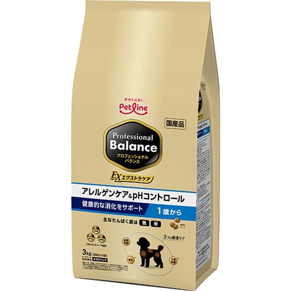 プロフェッショナル・バランス エクストラケア アレルゲンケア＆pHコントロール 健康的な消化をサポート 1歳から 3kg（500g×6袋）