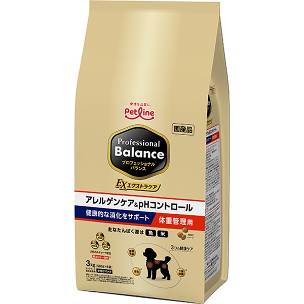 プロフェッショナル・バランス エクストラケア アレルゲンケア＆pHコントロール 健康的な消化をサポート 体重管理用3kg（500g×6袋）