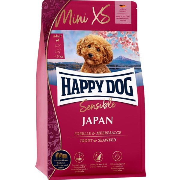 HAPPY DOG センシブル ミニ XS ジャパン（チキン、トラウト＆海藻） 1.3kg ［ハッピードッグ］