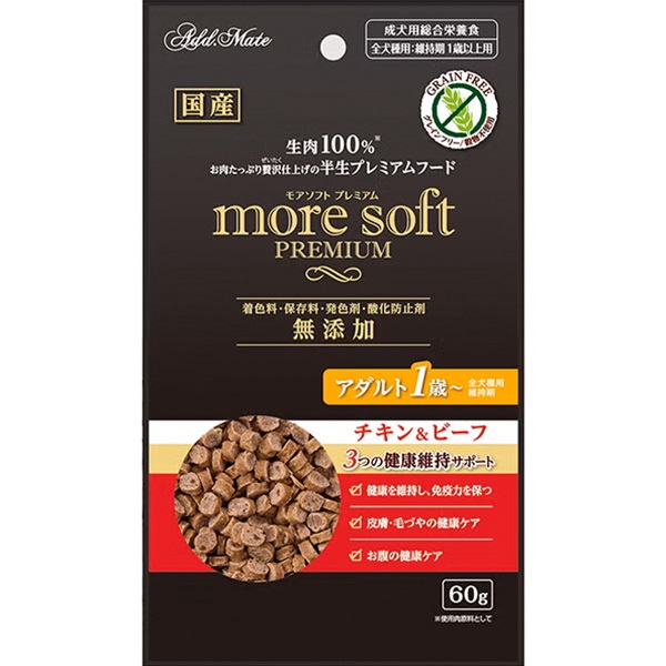 モアソフト プレミアム チキン＆ビーフ アダルト 60g