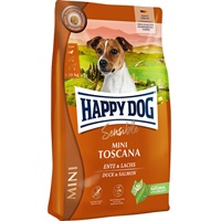 HAPPY DOG センシブル ミニ トスカーナ（鴨肉＆サーモン） 低脂肪 800g ［ハッピードッグ］