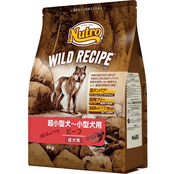 あす宅】ニュートロ ワイルド レシピ ビーフ 4kg | ペット用品・フード 