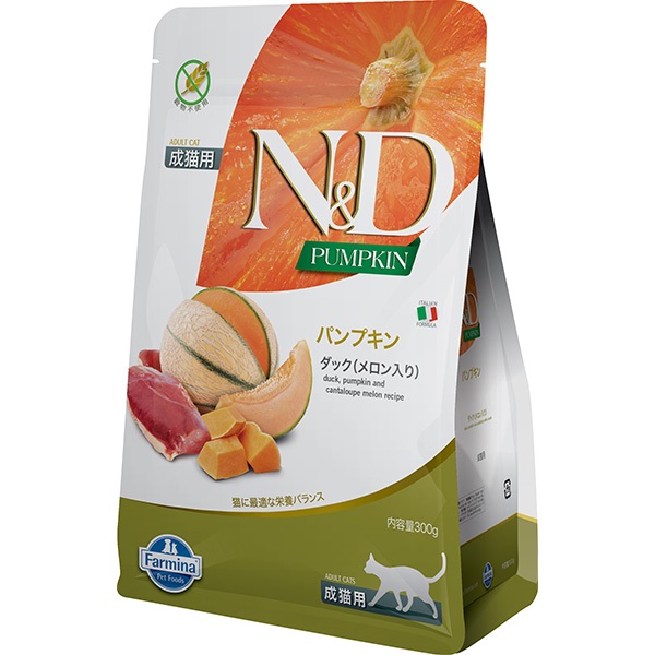 N＆D パンプキン ダック（メロン入り）成猫用 300g
