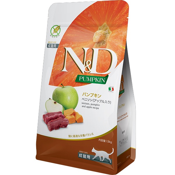 N＆D パンプキン ベニソン（アップル入り） 成猫用 1.5kg