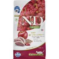 N＆D キヌア ヘアボール（毛玉ケア） ダック（アップル・クランベリー入り）成猫用 1.5kg