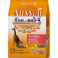 All Well 室内猫用 チキン味 挽き小魚とささみフリーズドライパウダー入り 2.5kg