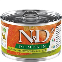 N＆D パンプキン ワイルドボア（アップル入り） ウェット 成犬用 140g