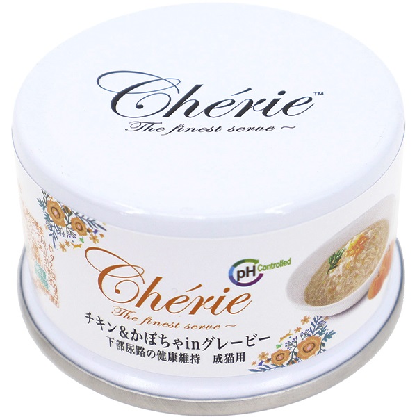 HappyDays Cherie（シェリー） チキン＆かぼちゃinグレービー 下部尿路の健康維持 成猫用 80g×24コ