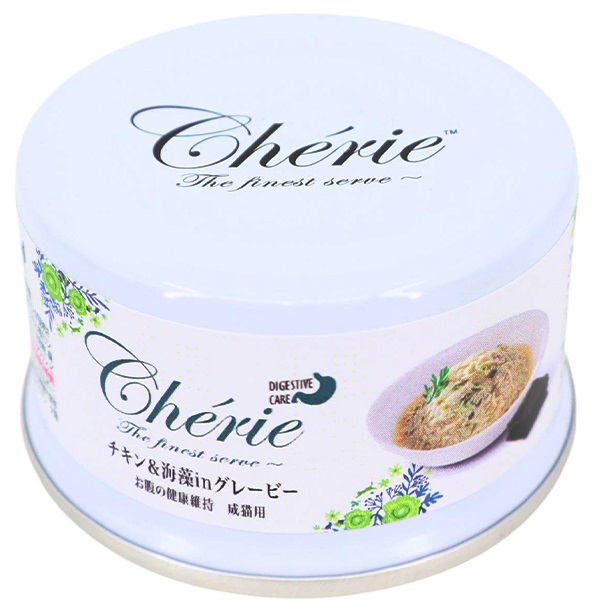 HappyDays Cherie（シェリー） チキン＆海藻inグレービー お腹の健康維持 成猫用 80g×24コ