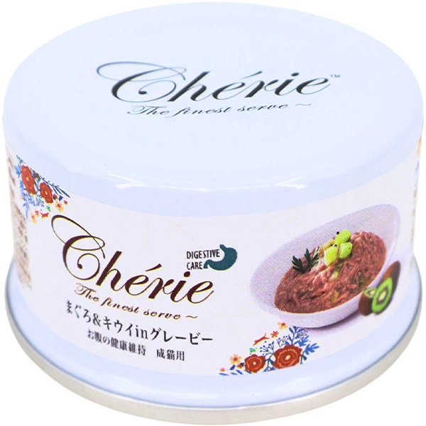 HappyDays Cherie（シェリー） まぐろ＆キウイinグレービー お腹の健康維持 成猫用 80g×24コ