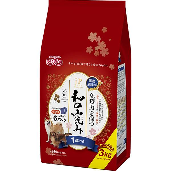 オリゴ糖などを加え「腸内フローラ」を整えるとともに国産原料や気候に配慮してアルミ蒸着の小分けパックを採用。食べやすい薄い小粒タイプのプレミアムドッグフードです。オリゴ糖・乳酸菌と小麦全粒粉が腸内フロー