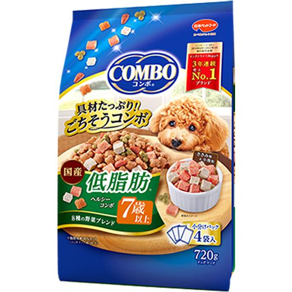 ・「角切りささみ粒」＆「角切り小魚粒」入りのヘルシーなコンボ。・しっとりホロホロ食感のオリジナル粒。8種の野菜入り。・7歳以上のミドル・シニア犬に適した栄養バランスレシピ。・おいしさそのまま、低脂肪設
