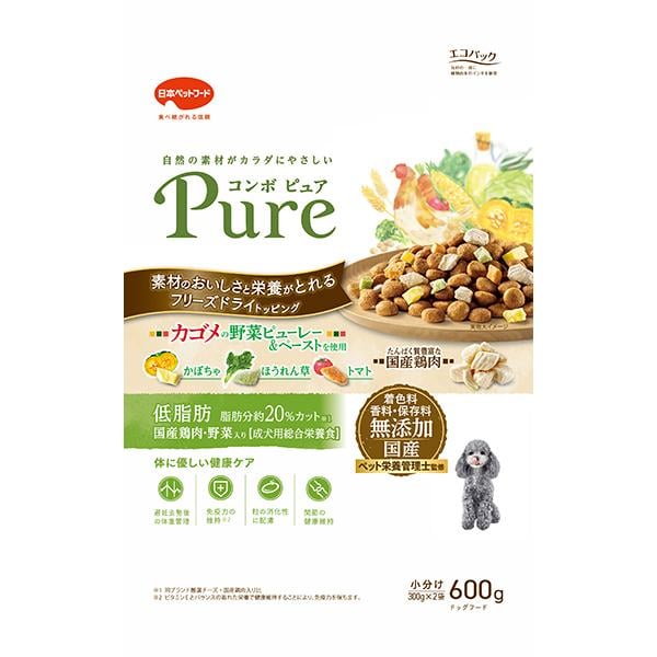 コンボ ピュア ドッグ 低脂肪 600g（300g×2袋）