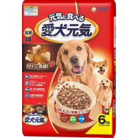 【あす宅】愛犬元気 成犬用 ビーフ・緑黄色野菜・小魚入り 6kg