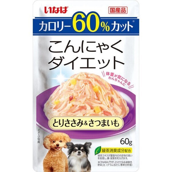 いなば こんにゃくダイエット とりささみ＆さつまいも 60g×16コ