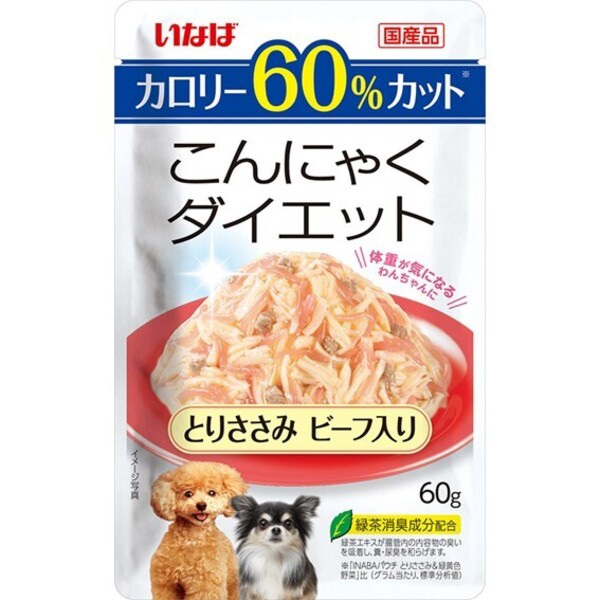 いなば こんにゃくダイエット とりささみ ビーフ入り 60g×16コ