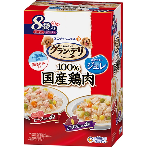 グラン・デリ パウチ 国産鶏ささみ 80g×8袋