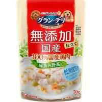 グラン・デリ パウチ 無添加仕立て 100％国産鶏肉 緑黄色野菜入り 70g×12コ