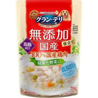 グラン・デリ パウチ 無添加仕立て 100％国産鶏肉 高齢向け 緑黄色野菜入り 70g×12コ