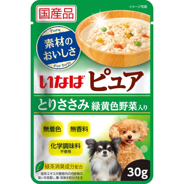 いなば ピュア パウチ とりささみ 緑黄色野菜入り 30g×16コ