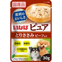 いなば ピュア パウチ とりささみ ビーフ入り 30g×16コ