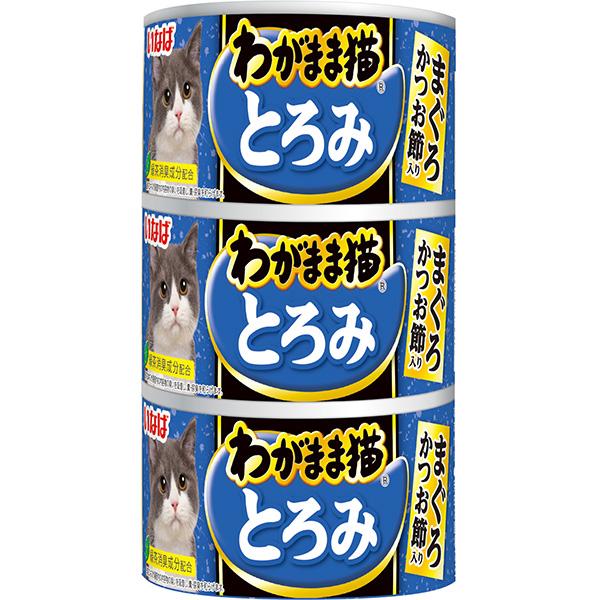 わがまま猫 とろみ まぐろ かつお節入り （140g×3缶パック）×18コ