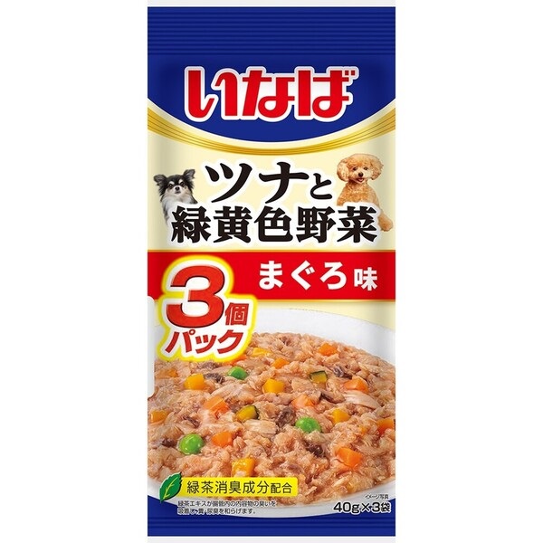 いなば ツナと緑黄色野菜 まぐろ味 40g×3袋