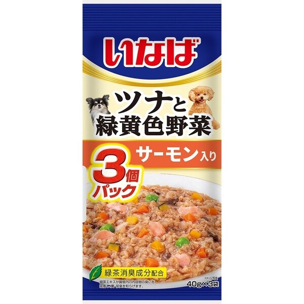 いなば ツナと緑黄色野菜 サーモン入り 40g×3袋