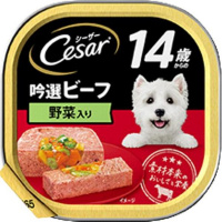 【あす宅】シーザー トレイ 14歳からの 吟選ビーフ 野菜入り ふわふわローフタイプ 100g×24コ
