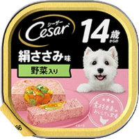 【あす宅】シーザー 14歳からの 絹ささみ 野菜入り ふわふわローフタイプ 100g×24コ