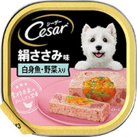【あす宅】シーザー 絹ささみ味 白身魚・野菜入り 100g×24コ