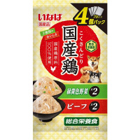いなば 国産鶏 緑黄色野菜・ビーフバラエティ 70g×4個パック