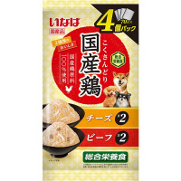 いなば 国産鶏 チーズ・ビーフバラエティ 70g×4個パック