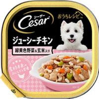 【あす宅】シーザー おうちレシピ ジューシーチキン 緑黄色野菜＆玄米入り 100g×24コ