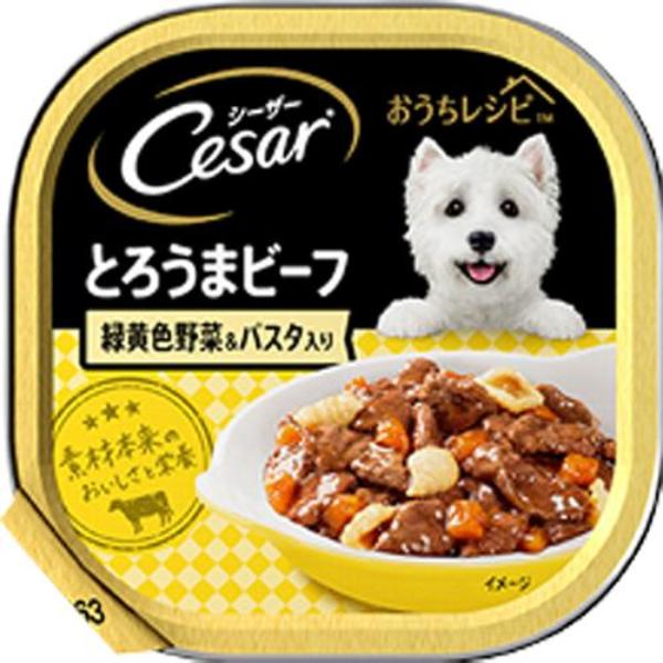 【あす宅】シーザー おうちレシピ とろうまビーフ 緑黄色野菜＆パスタ入り 100g×24コ