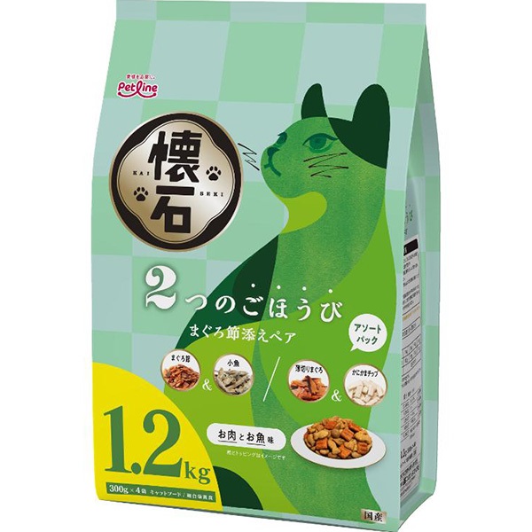 懐石 2つのごほうび まぐろ節添えペア 1.2kg（300g×4袋）
