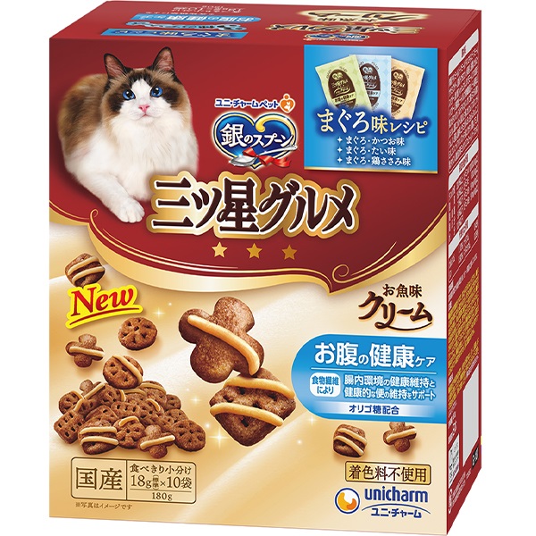 【あす宅】銀のスプーン 三ツ星グルメ ドライ お魚味クリーム お腹の健康ケア 180g（18g×10袋）