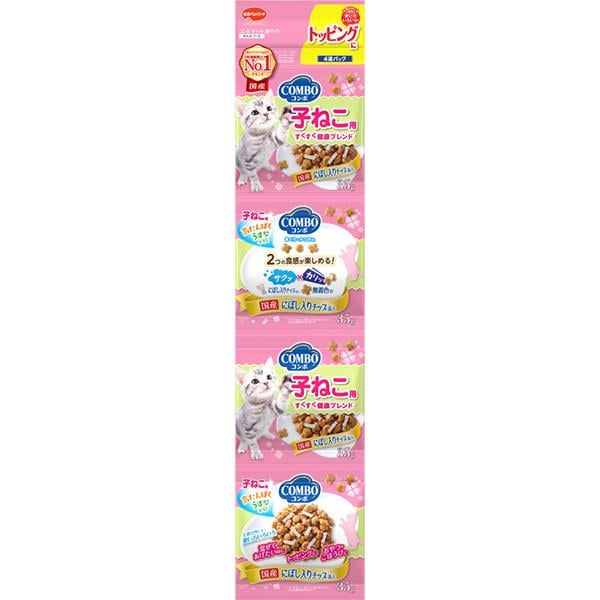 コンボ キャット 連パック 子ねこ用 にぼし入りチップ添え 140g（35g×4袋）