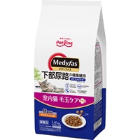 メディファス 室内猫 毛玉ケアプラス 11歳から チキン＆フィッシュ味 1.41kg