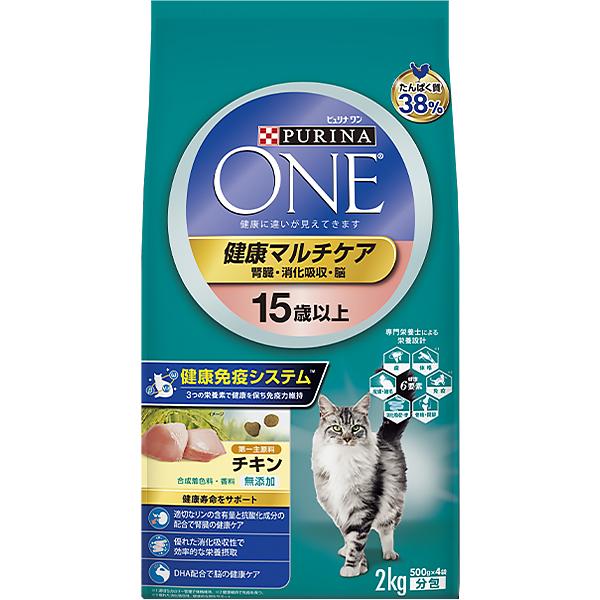 ピュリナワン 健康マルチケア 15歳以上 チキン2kg×4袋➕おまけ付き Amazon | ピュリナ ワン 健康マルチケア 7歳以上 チキン 2kg