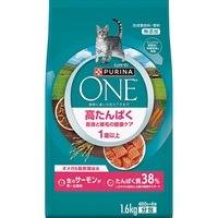 【あす宅】ピュリナワン キャット 高たんぱく 皮膚と被毛の健康ケア 1歳以上 サーモン 1.6kg