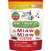 MiawMiaw　カリカリ小粒　シニア猫用　まぐろ味　580g　[ミャウミャウ]